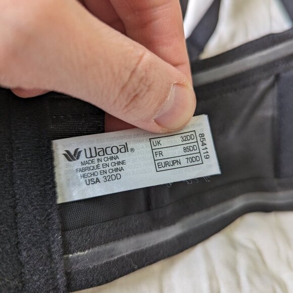 Black Wacoal 32DD Red Carpet 6 way strap /Strapless Bra EUR 70DD - Picture 4 of 9